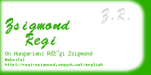 zsigmond regi business card